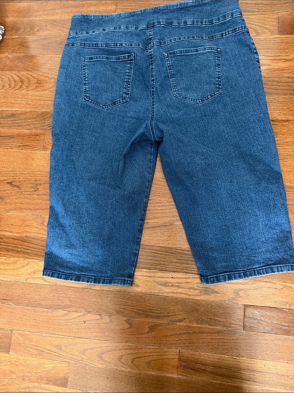 Ruby Rd. Mid-Dark Blue Cropped Pull-On Jeans - Picture 6 of 6
